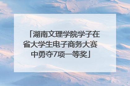 湖南文理学院学子在省大学生电子商务大赛中勇夺7项一等奖