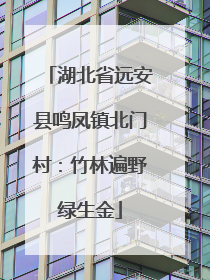 湖北省远安县鸣凤镇北门村：竹林遍野绿生金