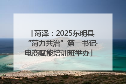 菏泽：2025东明县“菏力共治”第一书记·电商赋能培训班举办