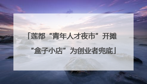 莲都“青年人才夜市”开摊 “盒子小店”为创业者兜底