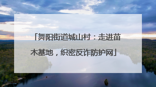 舞阳街道城山村：走进苗木基地，织密反诈防护网