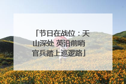 节日在战位：天山深处 英沿前哨官兵踏上巡逻路