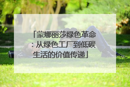 蒙娜丽莎绿色革命：从绿色工厂到低碳生活的价值传递