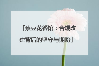 蔡豆花餐馆：合规改建背后的坚守与期盼