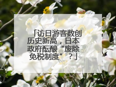 访日游客数创历史新高，日本政府酝酿“废除免税制度”？