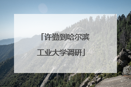 许勤到哈尔滨工业大学调研