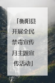 衡阳县开展全民禁毒宣传月主题宣传活动