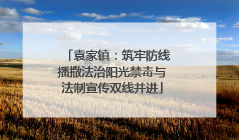 袁家镇：筑牢防线播撒法治阳光禁毒与法制宣传双线并进