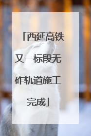 西延高铁又一标段无砟轨道施工完成