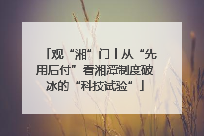 观“湘”门丨从“先用后付”看湘潭制度破冰的“科技试验”