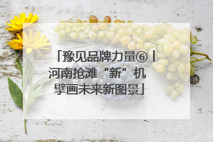 豫见品牌力量⑥丨河南抢滩“新”机 擘画未来新图景