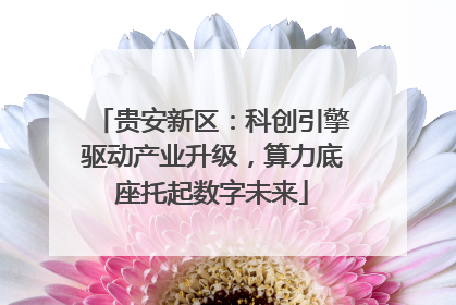 贵安新区：科创引擎驱动产业升级，算力底座托起数字未来