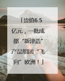 货值6.5亿元，一批成都“新津造”产品组团“飞向”欧洲！