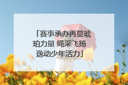 赛事承办再显琥珀力量 绳采飞扬逸动少年活力