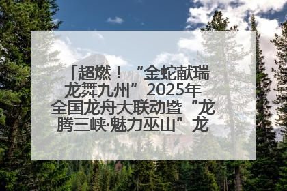 超燃！“金蛇献瑞 龙舞九州”2025年全国龙舟大联动暨“龙腾三峡·魅力巫山”龙舟邀请赛圆满落幕！
