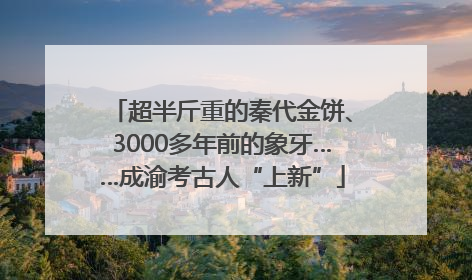 超半斤重的秦代金饼、3000多年前的象牙……成渝考古人“上新”
