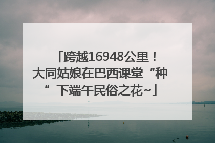 跨越16948公里！大同姑娘在巴西课堂“种”下端午民俗之花~