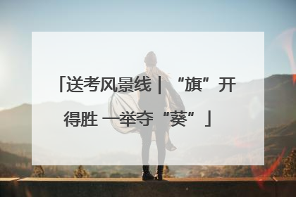 送考风景线｜“旗”开得胜 一举夺“葵”