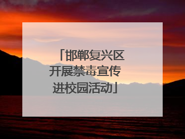 邯郸复兴区开展禁毒宣传进校园活动