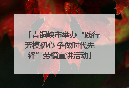 青铜峡市举办“践行劳模初心 争做时代先锋”劳模宣讲活动