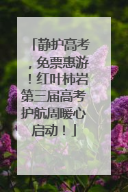 静护高考，免票惠游！红叶柿岩第三届高考护航周暖心启动！