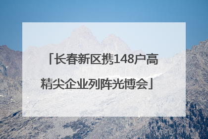 长春新区携148户高精尖企业列阵光博会
