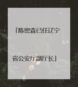 陈密森已任辽宁省公安厅副厅长