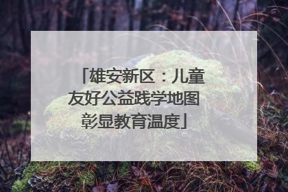 雄安新区：儿童友好公益践学地图彰显教育温度