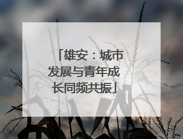 雄安：城市发展与青年成长同频共振