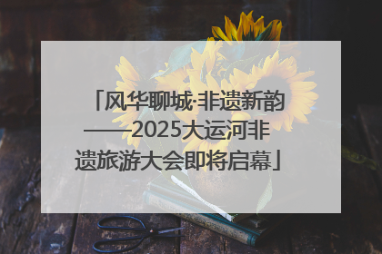 风华聊城·非遗新韵——2025大运河非遗旅游大会即将启幕