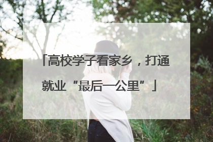 高校学子看家乡，打通就业“最后一公里”