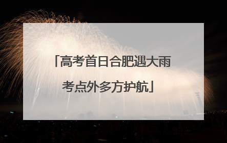 高考首日合肥遇大雨 考点外多方护航