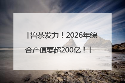 鲁茶发力！2026年综合产值要超200亿！