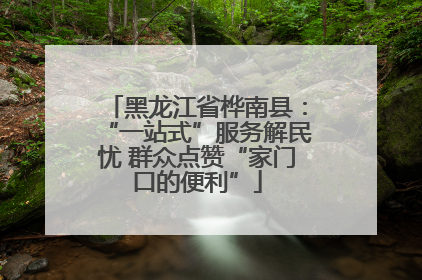 黑龙江省桦南县：“一站式”服务解民忧 群众点赞“家门口的便利”
