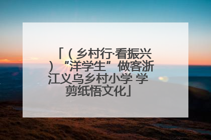 （乡村行·看振兴）“洋学生”做客浙江义乌乡村小学 学剪纸悟文化