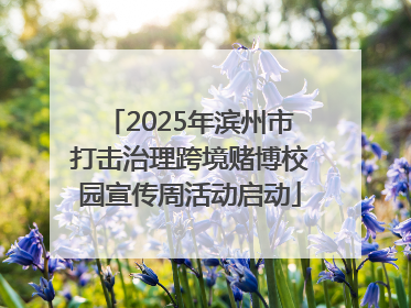 2025年滨州市打击治理跨境赌博校园宣传周活动启动