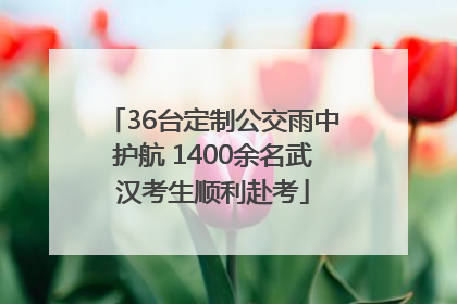 36台定制公交雨中护航 1400余名武汉考生顺利赴考