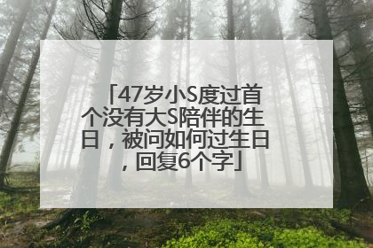 47岁小S度过首个没有大S陪伴的生日，被问如何过生日，回复6个字