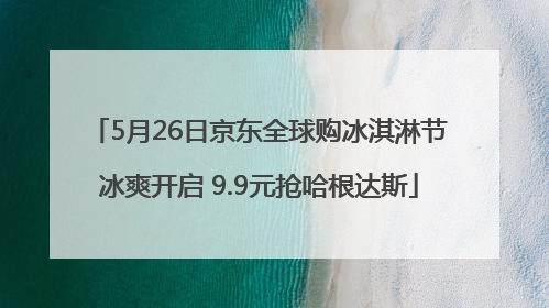5月26日京东全球购冰淇淋节冰爽开启 9.9元抢哈根达斯