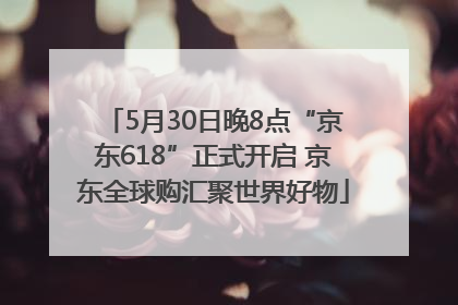 5月30日晚8点“京东618”正式开启 京东全球购汇聚世界好物