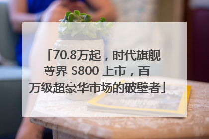 70.8万起，时代旗舰尊界 S800 上市，百万级超豪华市场的破壁者